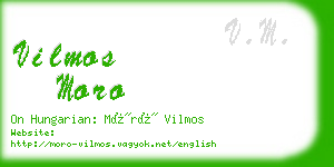 vilmos moro business card